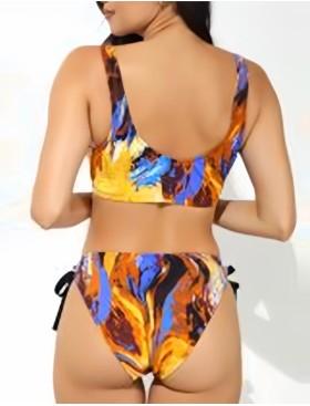 Яркий купальник с топом Jolidon FR167I желтый, Цвет: желтый, Размеры: 70B, изображение 2