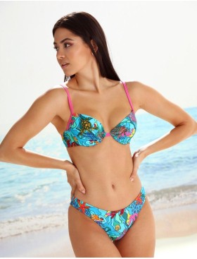 Купальник с чашкой пуш-ап Jolidon FR184I мультиколор, Цвет: мультиколор, Размеры: 80B, изображение 3