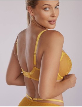 Кружевной мягкий бюстгальтер Kinga MILA 1109-SC жёлтый, Цвет: желтый, Размеры: 90F, изображение 2