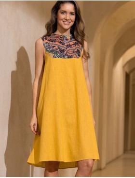 Платье из хлопка и льна Mia-Amore CAMBODJA 5271, Цвет: мультицвет, Размеры: M