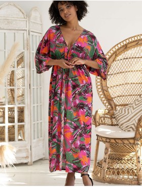 Яркий пляжный халат Mia-Amore HAVANA 5260, Цвет: мультицвет, Размеры: L/XL, изображение 2