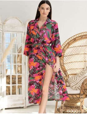 Удлинённая рубашка-халат Mia-Amore HAVANA 5267, Цвет: мультицвет, Размеры: M, изображение 3