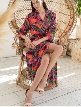 Удлинённая рубашка-халат Mia-Amore HAVANA 5267, Цвет: мультицвет, Размеры: M, изображение 4