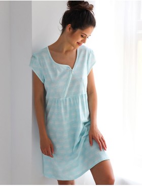 Сорочка с коротким рукавом Sensis ALMA, Цвет: бирюзовый, Размеры: L