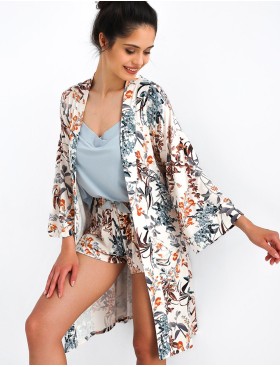 Халат с широкими рукавами Sensis DOLORES, Цвет: белый, Размеры: S/M, изображение 2