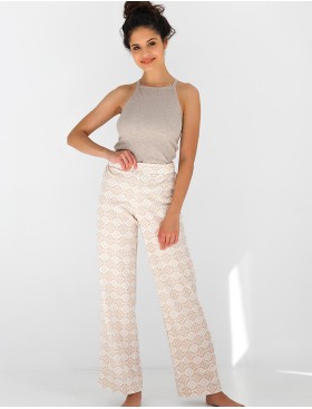 Пижама топ и брюки Sensis FRANCESCA, Цвет: бежевый, Размеры: L, изображение 3