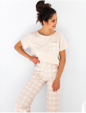 Пижама с брюками Sensis GENESIS, Цвет: бежевый, Размеры: M