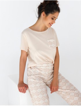 Пижама с брюками Sensis GENESIS, Цвет: бежевый, Размеры: M, изображение 3