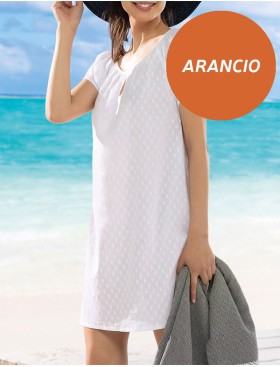 Пляжное платье из хлопка Sielei GU71 arancio, Цвет: arancio (абрикос), Размеры: S