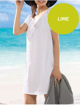 Пляжное платье из хлопка Sielei GU71 lime, Цвет: lime (лайм), Размеры: L