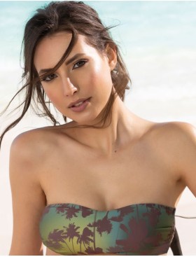 Раздельный купальник бандо Sielei PALM BEACH EC25 verde militare, Цвет: verde militare (хаки, Размеры: 70B, изображение 2