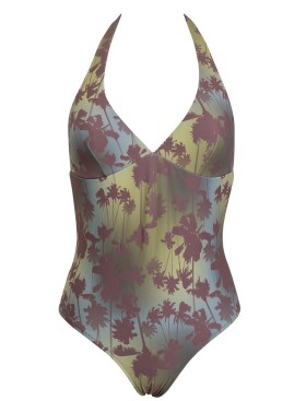 Купальник с тропическим принтом Sielei PALM BEACH EC53 verde militare, Цвет: verde militare (хаки, Размеры: 80B, изображение 3