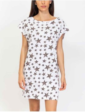 Пляжное платье Sielei SEA SHIRT ZT48 звезды, Цвет: звезды на белом, Размеры: S