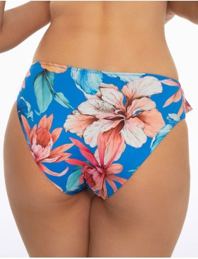 Трусы купальные с рюшами Esotiq BAE 41557 цветы на синем, Цвет: цветы на синем, Размеры: S, изображение 2