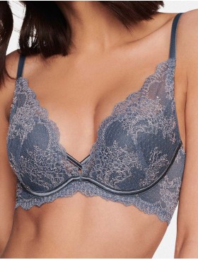 Бюстгальтер планж со съемным пуш-ап Esotiq RHONDA 38773 графит, Цвет: графит, Размеры: 75D