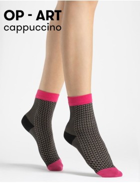 Носки женские Fiore 1118/G OP-ART 40 den, Цвет: капучино, Размеры: UN