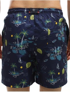 Мужские пляжные шорты Jolidon B601I MI5 пальмы/темно-синий, Цвет: пальмы/темно-синий, Размеры: M, изображение 2