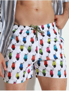 Мужские пляжные шорты Jolidon B645JI AI самокат/белый, Цвет: самокат/белый, Размеры: XL