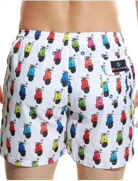 Мужские пляжные шорты Jolidon B645JI AI самокат/белый, Цвет: самокат/белый, Размеры: XL, изображение 2