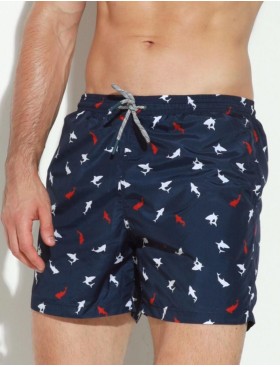 Мужские пляжные шорты Jolidon B645JI MI13 дельфин/темно-синий, Цвет: дельфин/темно-синий, Размеры: L