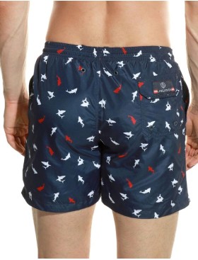 Мужские пляжные шорты Jolidon B645JI MI13 дельфин/темно-синий, Цвет: дельфин/темно-синий, Размеры: L, изображение 2