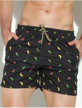 Мужские пляжные шорты Jolidon B645JI NI фрукты/черный, Цвет: фрукты/черный, Размеры: XL