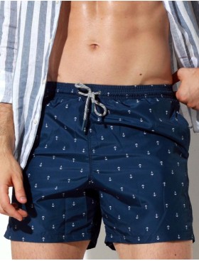 Мужские пляжные шорты Jolidon B645JI MI1 якорь/синий, Цвет: якорь/синий, Размеры: L