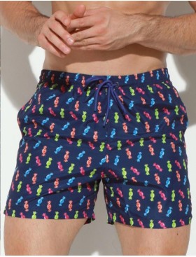 Мужские пляжные шорты Jolidon B645JI MI7 конфета/темно-синий, Цвет: конфета/темно-синий, Размеры: L