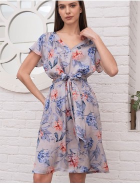 Туника шелковая Mia-Amore LILIA 4124, Цвет: жемчужный, Размеры: 2XL/3XL