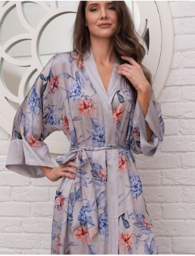 Длинный домашний халат Mia-Amore LILIA 4129, Цвет: жемчужный, Размеры: L/XL, изображение 3