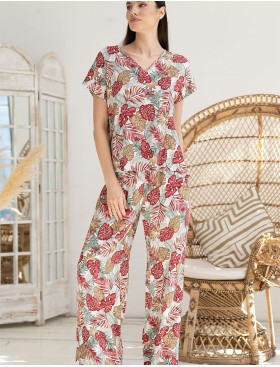 Комплект из топа и широких брюк Mia-Amore TAHITI 5296, Цвет: мультицвет, Размеры: M