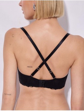 Бескостный бюстгальтер супер пуш-ап Alles SUBLIME SUPER P-UP black, Цвет: черный, Размеры: 70F, изображение 2