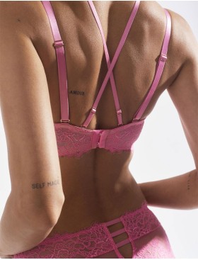 Кружевной бюстгальтер с пуш-ап Alles FRENCH KISS P-UP, Цвет: розовый, Размеры: 60D, изображение 2