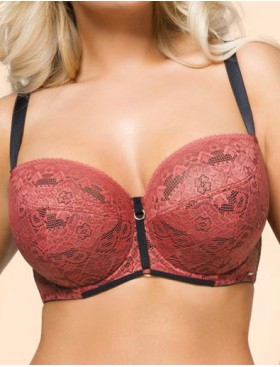Кружевной полумягкий бюстгальтер Alles GOJI PU, Цвет: розовый, Размеры: 75F