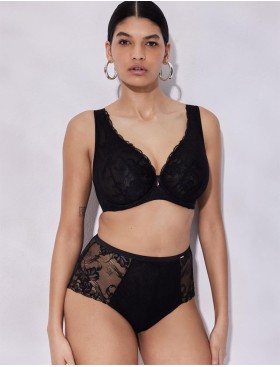 Кружевные высокие трусы Alles SUBLIME classic black, Цвет: черный, Размеры: S, изображение 3