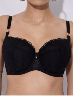 Бюстгальтер полупоролон Alles SUBLIME PU black, Цвет: черный, Размеры: 70I