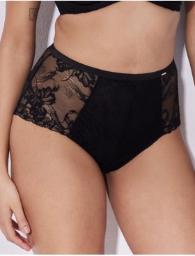 Кружевные высокие трусы Alles SUBLIME classic black, Цвет: черный, Размеры: S