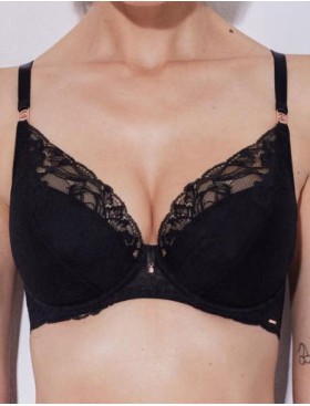 Бюстгальтер кружевной пуш-ап Alles SUBLIME P-UP black, Цвет: черный, Размеры: 60D