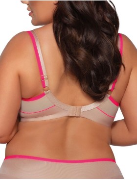 Мягкий бюстгальтер с вышивкой Ava TROPEA 2072 M Fluo, Цвет: телесный+розовый, Размеры: 85I, изображение 2