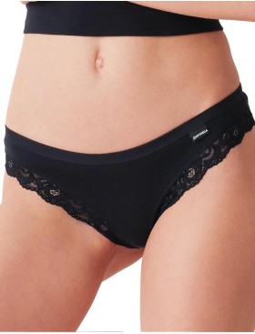 Трусы бразилиана Cotonella AD613 INTIMO NATURALE nero, Цвет: nero (черный), Размеры: XL