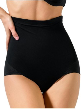 Высокие трусы с утяжкой Cotonella CD523 INTIMO NATURALE nero, Цвет: nero (черный), Размеры: 4XL