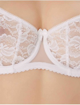 Мягкий кружевной бюстгальтер Elli 6000 белый, Цвет: белый, Размеры: 95B, изображение 5