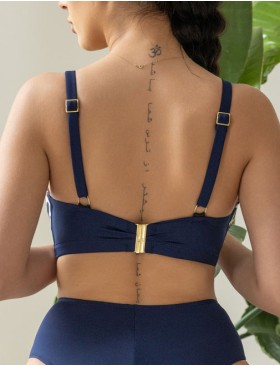 Мягкий купальный лиф Kris Line SANTORINI Bralette Bikini, Цвет: синий, Размеры: 65J, изображение 2