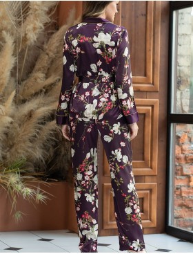 Шелковая пижама Mia-Amore MAGNOLIA 3526, Цвет: бордовый, Размеры: L, изображение 2