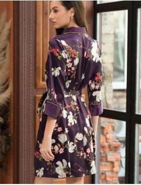 Удлиненная шелковая рубашка Mia-Amore MAGNOLIA 3527, Цвет: бордовый, Размеры: M, изображение 2