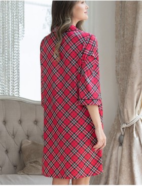 Атласная рубашка на пуговицах Mia-Mella CHESTER 7377, Цвет: красный, Размеры: S, изображение 2