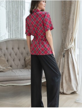 Комплект-тройка из атласа Mia-Mella CHESTER 7379, Цвет: красный+черный, Размеры: S, изображение 3