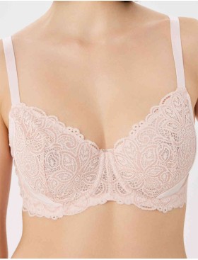 Мягкий кружевной бюстгальтер Nikol Djumon 185 16 розовый лепесток, Цвет: розовый лепесток, Размеры: 75D