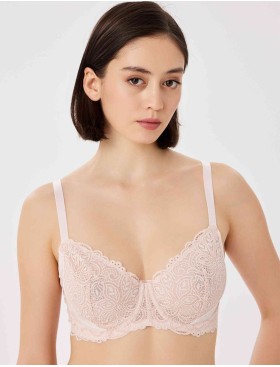 Мягкий кружевной бюстгальтер Nikol Djumon 185 16 розовый лепесток, Цвет: розовый лепесток, Размеры: 75D, изображение 5