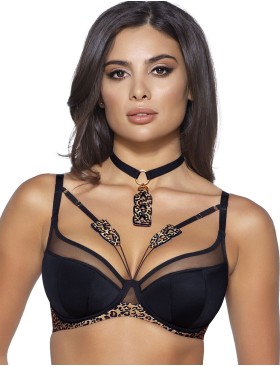 Бюстгальтер пуш-ап Novika ZOELLE N01 PUSH UP черный, Цвет: черный, Размеры: 80C, изображение 3